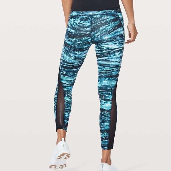 Lululemon Train Times 7/8 Pant *25" - 10 Shorelines Multi Blue / Black - Picture 2 of 6